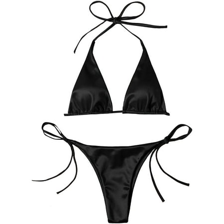 Quealent Womens Bikini Tops Sport Women s New Liquid Matte or Shiny String Bra Swimsuit Top Black S
Quealent Womens Bikini Tops Sport Women s New Liquid Matte or Shiny String Bra Swimsuit Top Black S