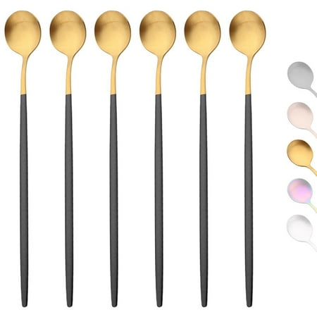 6Pcs Coffee Stirring Spoon Cutlery Set Juice Black Gold Tea Spoon Dinnerware Ice Cream Long Handle Scoop Tableware Kitchen Tools
6Pcs Coffee Stirring Spoon Cutlery Set Juice Black Gold Tea Spoon Dinnerware Ice Cream Long Handle Scoop Tableware Kitchen Tools