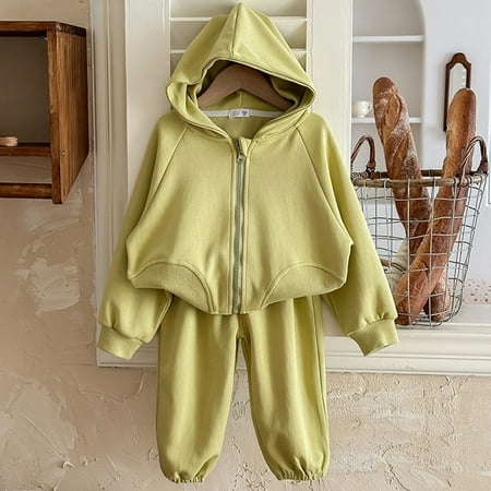 Hinvhai Children s Casual Sweatshirt and Sweatpants 2 Piece Set Fashion Classic Solid Color Zipper Long Sleeve Hooded with Pocket Sport Set Green 6 Years(120)
Hinvhai Children s Casual Sweatshirt and Sweatpants 2 Piece Set Fashion Classic Solid Color Zipper Long Sleeve Hooded with Pocket Sport Set Green 6 Years(120)