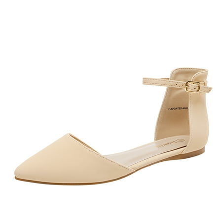 Dream Pairs Flapointed Women s Casual Ankle Strap Flats Shoes Pointed Plain Ballet Comfort Soft Slip On Flats Shoes Flapointed-Ankle Nude/Nubuck Size 6
Dream Pairs Flapointed Women s Casual Ankle Strap Flats Shoes Pointed Plain Ballet Comfort Soft Slip On Flats Shoes Flapointed-Ankle Nude/Nubuck Size 6