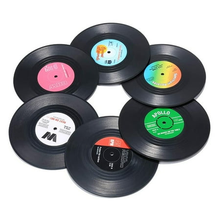 Record Coasters for Drinks Novelty 6 Pieces Vinyl Disk Coasters Effective Protection of the Desktop to Prevent Damage
Record Coasters for Drinks Novelty 6 Pieces Vinyl Disk Coasters Effective Protection of the Desktop to Prevent Damage