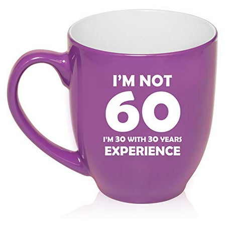 16 oz Large Bistro Mug Ceramic Coffee Tea Glass Cup I m Not 60 Funny 60th Birthday (Purple)
16 oz Large Bistro Mug Ceramic Coffee Tea Glass Cup I m Not 60 Funny 60th Birthday (Purple)