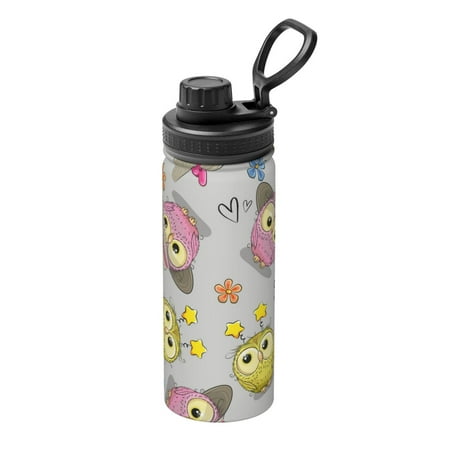 Gaeub Cartoon Owls Print Stainless Steel Water Bottle 18oz Sports Insulated Kettle for Women Men Suitable as a Gift
Gaeub Cartoon Owls Print Stainless Steel Water Bottle 18oz Sports Insulated Kettle for Women Men Suitable as a Gift