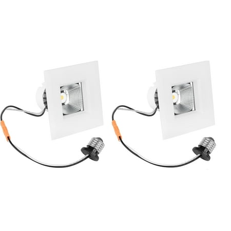 Rayhil Sonic 4 Square Recessed LED Downlight Retrofit 12W E26 Base 3500K Soft White - Pack of 2
Rayhil Sonic 4 Square Recessed LED Downlight Retrofit 12W E26 Base 3500K Soft White - Pack of 2