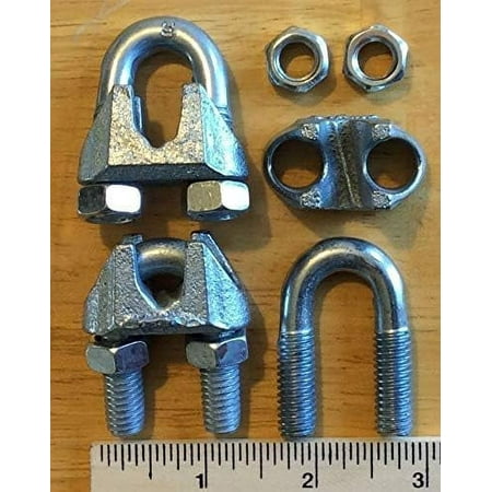Cable Clamps U-Bolts Galvanized Clamps Steel Aircraft Cable Wire Clips U Bolts (3/8 Cable Clamps 50 Pcs)
Cable Clamps U-Bolts Galvanized Clamps Steel Aircraft Cable Wire Clips U Bolts (3/8 Cable Clamps 50 Pcs)