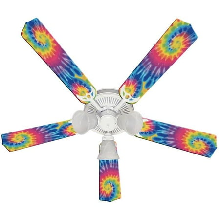 New PSYCHEDELIC TYE DYE FUNKY TIE Ceiling Fan 52
