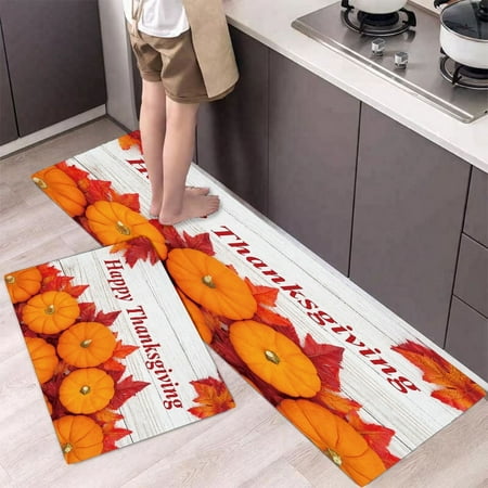 HEMOTON 2Pcs Thanksgiving Fall Kitchen Rug Non Slip Farmhouse Pumpkin Maple Leaf Kitchen Rug
HEMOTON 2Pcs Thanksgiving Fall Kitchen Rug Non Slip Farmhouse Pumpkin Maple Leaf Kitchen Rug