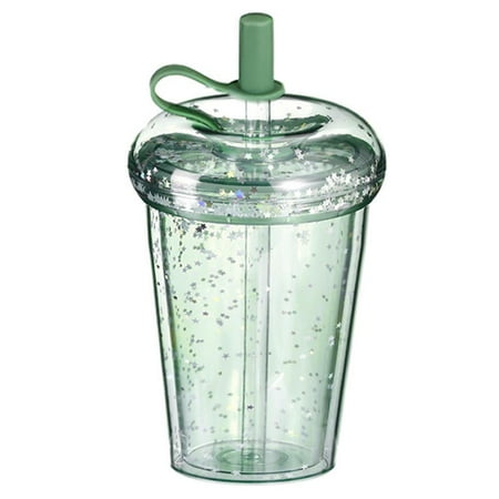 320ml Cute Coffee Cup Portable Simple Clear Milk Tea Mug with Straw Double-layer Cup Body Sealed Leak-proof Water Cup for Home School Office
320ml Cute Coffee Cup Portable Simple Clear Milk Tea Mug with Straw Double-layer Cup Body Sealed Leak-proof Water Cup for Home School Office