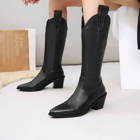 Boots for Women Rollback or Clearance Juebong Fall Plus Size Women s Boots Pointed Toe Thick High-heeled Sleeve High Boots
Boots for Women Rollback or Clearance Juebong Fall Plus Size Women s Boots Pointed Toe Thick High-heeled Sleeve High Boots