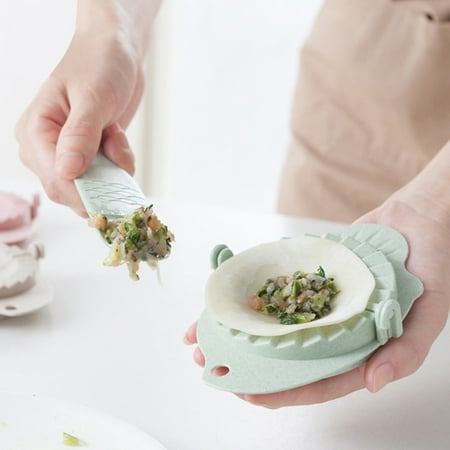 PP Dumpling Maker Mould with Spoon Sturdy and Easy to Clean Stencil for Restaurants or Outdoor Picnic