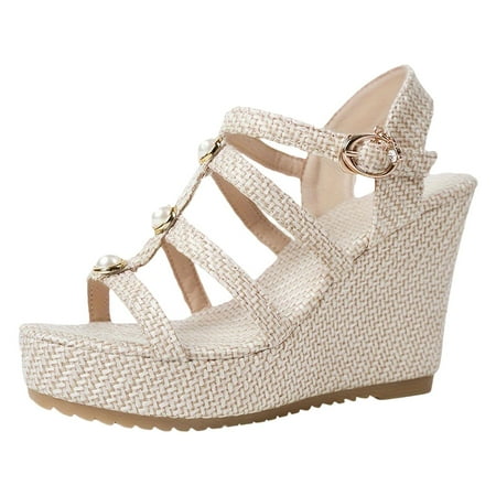 WEAIXIMIUNG Women s Sandals Comfortable White 2024 Summer New Platform Platform Wedge Sandals Women s Denim Buckle Retro Sandals Beige 41
WEAIXIMIUNG Women s Sandals Comfortable White 2024 Summer New Platform Platform Wedge Sandals Women s Denim Buckle Retro Sandals Beige 41