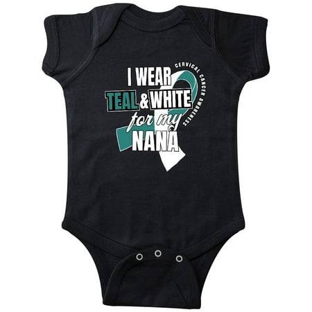 Inktastic I Wear Teal and White For My Nana Cervical Cancer Awareness Gift Baby Boy or Baby Girl Bodysuit
Inktastic I Wear Teal and White For My Nana Cervical Cancer Awareness Gift Baby Boy or Baby Girl Bodysuit