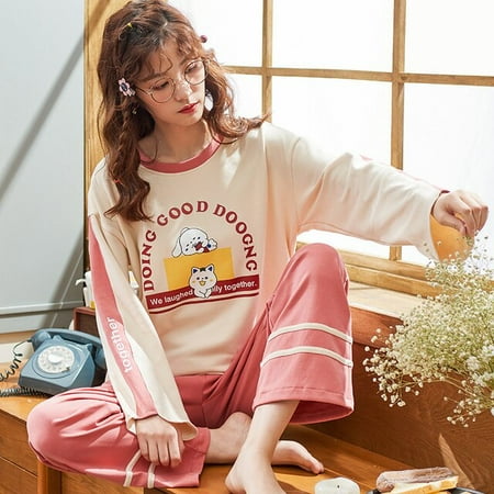 CoCopeaunt New Homewear Pajamas Set pure cotton Cute Leisure Women Sleepwear 2Pcs Nightwear for Women Nightwear Long Loose Waist Pant
CoCopeaunt New Homewear Pajamas Set pure cotton Cute Leisure Women Sleepwear 2Pcs Nightwear for Women Nightwear Long Loose Waist Pant