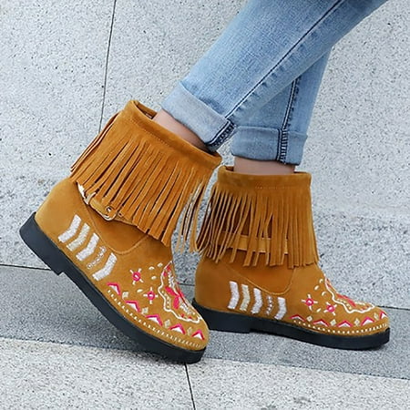 Cathalem Women Ankle Boots Fashion Retro Tassel National Style Boots Foreign Trade Large Comfortable Womens Leather Boots Size 10 Yellow 9
Cathalem Women Ankle Boots Fashion Retro Tassel National Style Boots Foreign Trade Large Comfortable Womens Leather Boots Size 10 Yellow 9