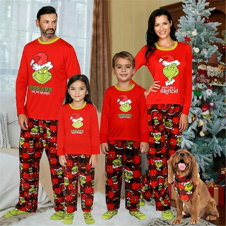 Christmas Pajamas For Family Dad Mom Kids Dog Green ELf Sleepwear Cotton Nightwear Homewear PJs Outfits
Christmas Pajamas For Family Dad Mom Kids Dog Green ELf Sleepwear Cotton Nightwear Homewear PJs Outfits