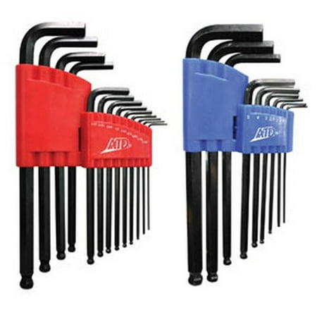 ATD Tools 580 SAE Metric Long Arm Ball End Hex Key Set 22pc