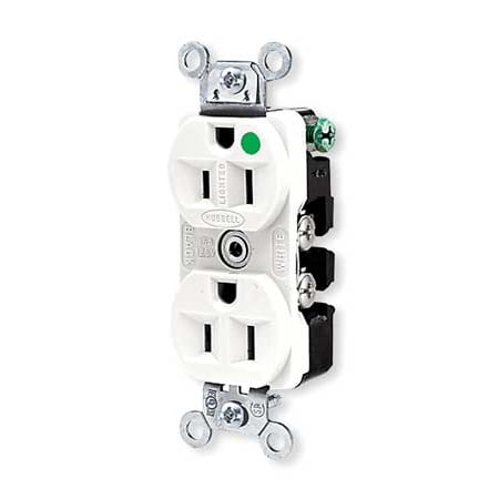 Receptacle Duplex 15A 5-15R 125V White