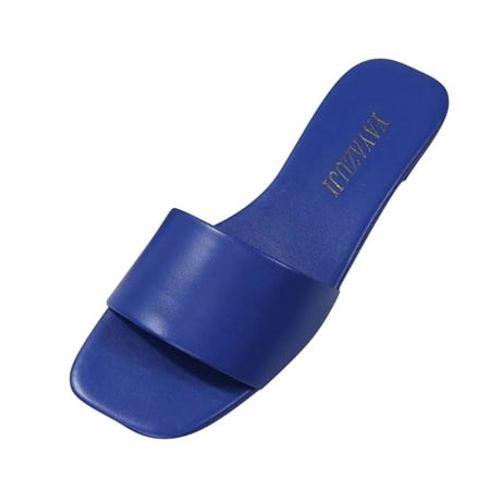 Slippers for Women Fashion Summer Women Slippers Flat Light Solid Color Open Toe Breathable Casual Beach Style Womens Slippers Pu Blue 41
Slippers for Women Fashion Summer Women Slippers Flat Light Solid Color Open Toe Breathable Casual Beach Style Womens Slippers Pu Blue 41