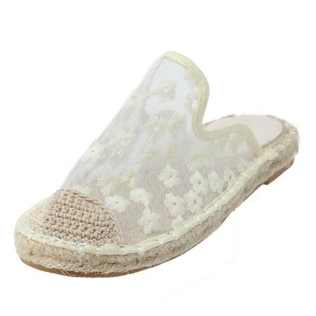 uikmnh Women Slippers Summer Flower Lace Mesh Breathable Slippers Straw Flat Casual Shoes Beige 7.5
uikmnh Women Slippers Summer Flower Lace Mesh Breathable Slippers Straw Flat Casual Shoes Beige 7.5
