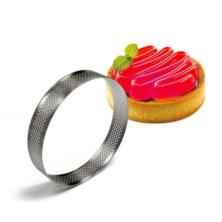

Stainless Steel Cake Round Mousse Mold Tart Circle Mould Pizza DIY Baking Tool