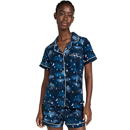 BedHead - Stretch Short Sleeve Shorty PJ Set - Midnight - X-Large