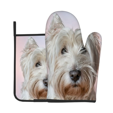 2pcs Oven Mitts Pot Holders White Terrier Dog Kitchen Heat Resistant Hot Pads for Cooking BBQ Baking
2pcs Oven Mitts Pot Holders White Terrier Dog Kitchen Heat Resistant Hot Pads for Cooking BBQ Baking