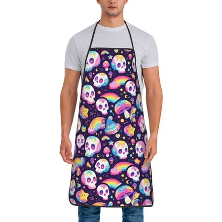 Apron for Men Women Skull colorful mushroom rainbow Waterproof Chef Kitchen Baking Apron with Long Ties Aprons for Cooking Baking and Gardening Kitchen Collection
Apron for Men Women Skull colorful mushroom rainbow Waterproof Chef Kitchen Baking Apron with Long Ties Aprons for Cooking Baking and Gardening Kitchen Collection