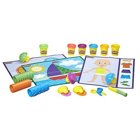 play-doh shape and learn textures and tools