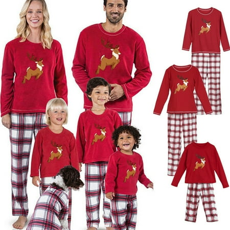 Mioliknya Family Xmas Matching 2PCS Pajamas Set Elk Tops Plaid Pants Family Nightwear Cozy Pajamas Set
Mioliknya Family Xmas Matching 2PCS Pajamas Set Elk Tops Plaid Pants Family Nightwear Cozy Pajamas Set