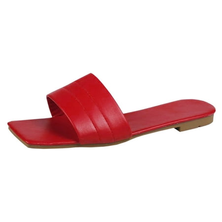 Cathalem Women Sandals Summer New Pattern Simple Solid Color Comfortable Non Slip Light Sole Indoor And Outdoor Slippers Red 37
Cathalem Women Sandals Summer New Pattern Simple Solid Color Comfortable Non Slip Light Sole Indoor And Outdoor Slippers Red 37