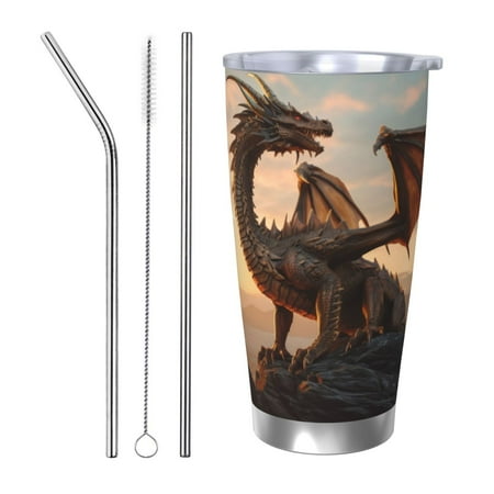 Fuzoiu Sky Sunset Bronze Dragon Print 20oz Tumbler Stainless Steel Vacuum Insulated Car Cup Insulated Coffee Mug Travel Mug with Lid Thermal Cup for Outdoor-Straw Three-piece Set
Fuzoiu Sky Sunset Bronze Dragon Print 20oz Tumbler Stainless Steel Vacuum Insulated Car Cup Insulated Coffee Mug Travel Mug with Lid Thermal Cup for Outdoor-Straw Three-piece Set