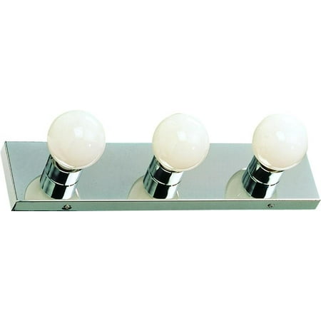 Hardware House 3-Light Strip Vanity Fixture - Finish: Chrome