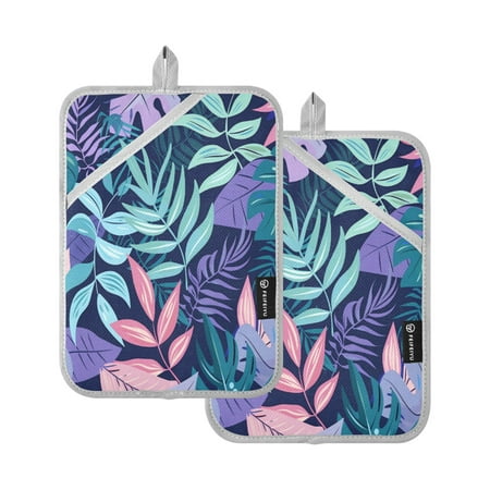 Pot Holders Set of 2 Heat Resistant Potholders for Kitchen Easy Grip Oven Mitts for Microwave Oven Baking Kitchen BBQ Colorful Tropical Flora
Pot Holders Set of 2 Heat Resistant Potholders for Kitchen Easy Grip Oven Mitts for Microwave Oven Baking Kitchen BBQ Colorful Tropical Flora