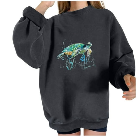 QJYINGYI Long Sleeve Round-Neck Blouses & Shirts Corset Tops For Women WOMA4619 Women Wild Ocean Print Loose O-Neck Long-Sleeved Fleece Oversized Sweatshirt Pullover Dark Grey XL
QJYINGYI Long Sleeve Round-Neck Blouses & Shirts Corset Tops For Women WOMA4619 Women Wild Ocean Print Loose O-Neck Long-Sleeved Fleece Oversized Sweatshirt Pullover Dark Grey XL