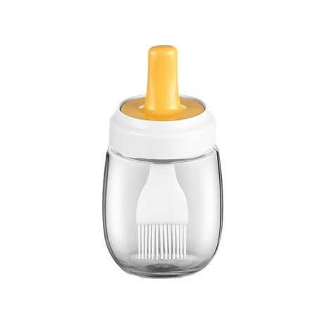 Oil Bottle with Brush Baking Pastry Bread Butter Kitchen Basting Tool Heat-resistant Transparent Dispenser Washable Bakeware Yellow 330ML
Oil Bottle with Brush Baking Pastry Bread Butter Kitchen Basting Tool Heat-resistant Transparent Dispenser Washable Bakeware Yellow 330ML