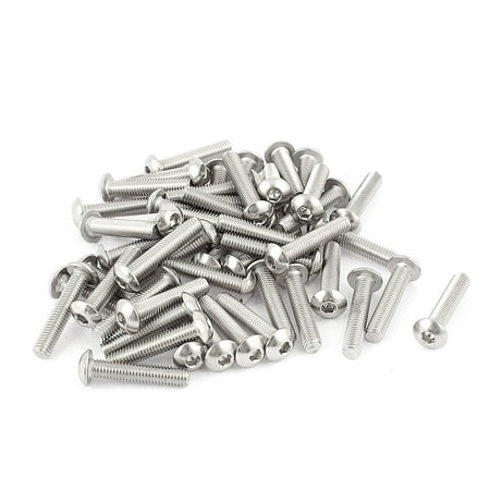 Unique Bargains M5x25mm Stainless Steel Button Head Hex Socket Cap Screws Silver Tone 50Pcs
Unique Bargains M5x25mm Stainless Steel Button Head Hex Socket Cap Screws Silver Tone 50Pcs