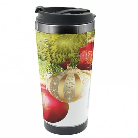 Christmas Travel Mug Baubles Motifs Yuletide Steel Thermal Cup 16 oz by Ambesonne
Christmas Travel Mug Baubles Motifs Yuletide Steel Thermal Cup 16 oz by Ambesonne