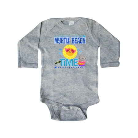 Inktastic Myrtle Beach Vacation Time Gift Baby Girl Long Sleeve Bodysuit