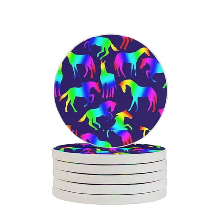 Circular Drink Coasters Set Rainbow Horses Fun Celebrate Beautiful Home Decor Diatomite Heat-Resistant Diatomite Protect Table Countertop
Circular Drink Coasters Set Rainbow Horses Fun Celebrate Beautiful Home Decor Diatomite Heat-Resistant Diatomite Protect Table Countertop