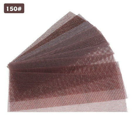 30Pcs 198×70mm Mesh Sanding Discs Hook&Loop Abrasive Anti-Clogging Sandpaper
