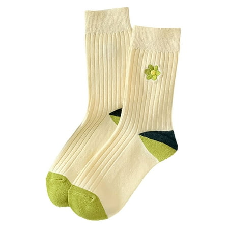 Womens To Keep Warm Sock Stripe Lightweight Cotton Socks over The Calf Socks for Women