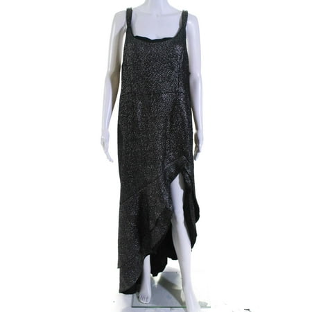 Pre-owned|Hutch Womens Silver Metallic Malia Gown Size 20 12722330