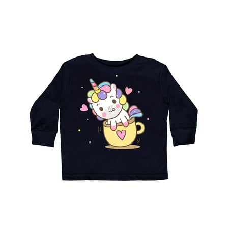 Inktastic Teacup Unicorn Gift Toddler Boy or Toddler Girl Long Sleeve T-Shirt