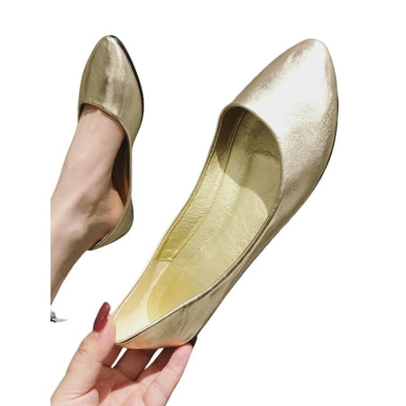 Woobling Women s Dress Shoe Comfort Flats Soft Sole Flat Shoes Party Ballet Lightweight Slip-Ons Non-slip Casual Gold 9
Woobling Women s Dress Shoe Comfort Flats Soft Sole Flat Shoes Party Ballet Lightweight Slip-Ons Non-slip Casual Gold 9