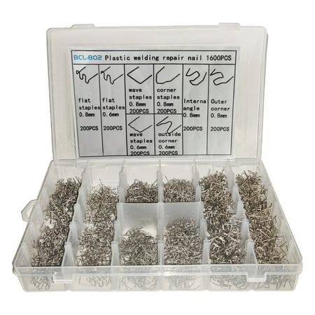 1600PCS Auto Hot Staples with Storage Box for Car Welding Repairing Kit