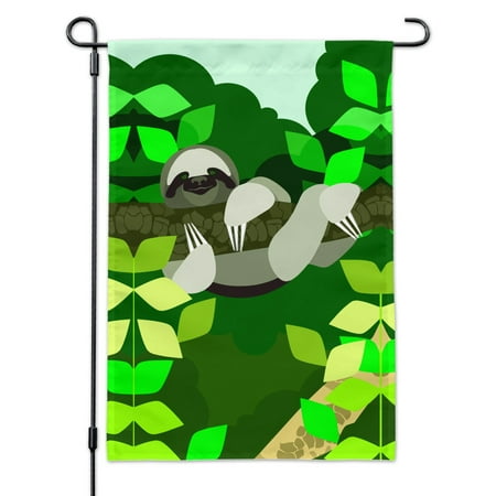 Geometric Sloth Garden Yard Flag