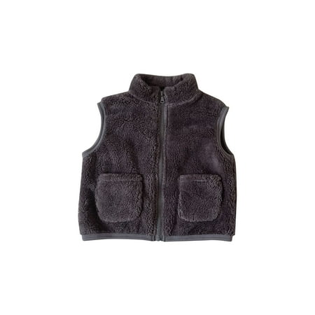 BIZIZA Vest for Toddler Zip Up High Neck Solid Color Sleeveless Tops Plush Pockets 1-4Y Chlid Baby Gray 130
BIZIZA Vest for Toddler Zip Up High Neck Solid Color Sleeveless Tops Plush Pockets 1-4Y Chlid Baby Gray 130