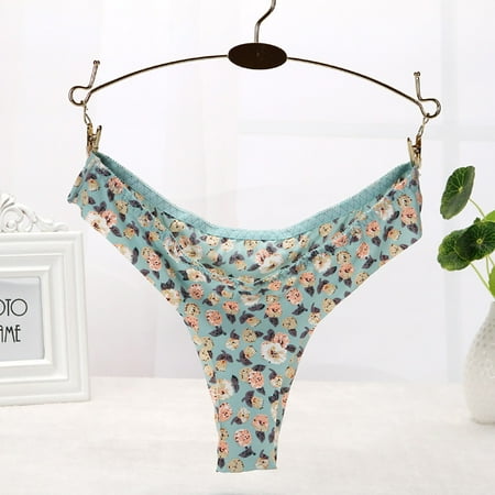 iLH Sexy Women Invisible Underwear Briefs G-Strings Ice Silk Seamless Crotch KH M