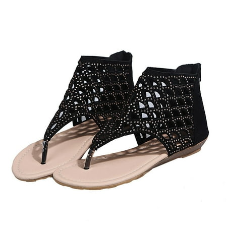 Summer Saving Dvkptbk Women s Sandals Ladies Summer Rhinestone Hollow Zipper Open Toe Beach Shoes Black 7
Summer Saving Dvkptbk Women s Sandals Ladies Summer Rhinestone Hollow Zipper Open Toe Beach Shoes Black 7
