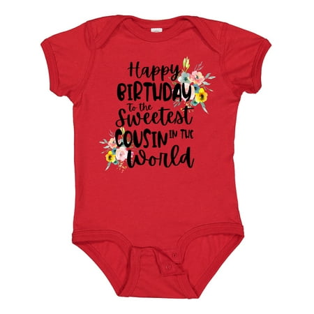 Inktastic Happy Birthday to the Sweetest Cousin in the World Gift Baby Girl Bodysuit
Inktastic Happy Birthday to the Sweetest Cousin in the World Gift Baby Girl Bodysuit